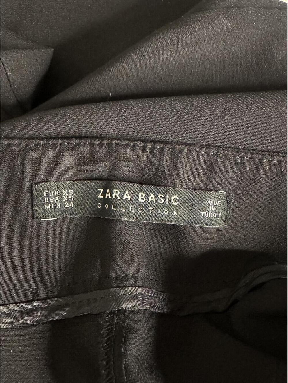 Zara Basic black pearl embellished wrap-style skort XS minimalist modern classic - Picture 7 of 7